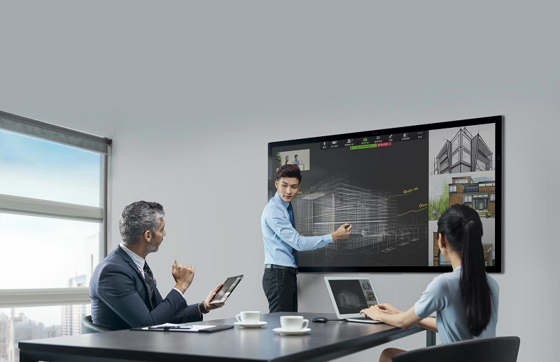 支持投屏顯示，支持pc、移動(dòng)設(shè)備連接，支持遠(yuǎn)程會(huì)議